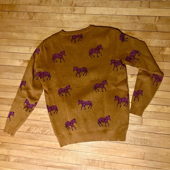 Sugarhill Brighton Lizzie sweater with hot pink zebras (EUC) - Picture 4 of 6